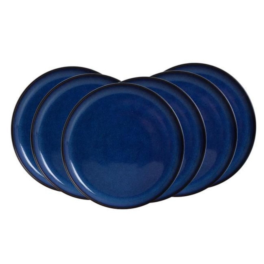 Assiettes Ardtime Grandes Assiettes | Lot De 6 Grandes Assiettes, Blue Moon