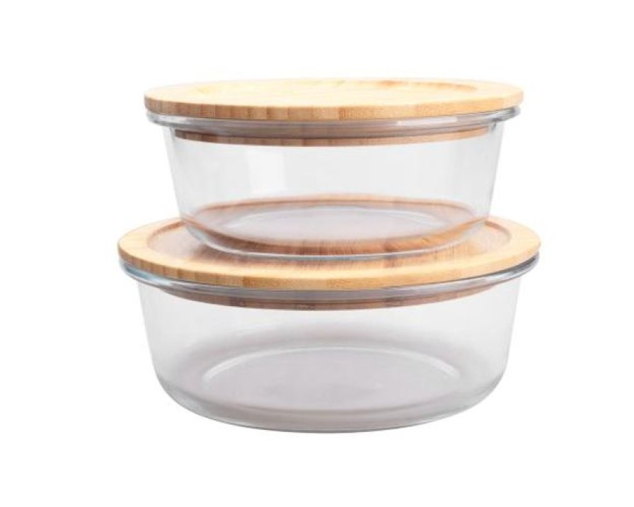 Pour La Cuisine Ardtime Bocaux De Conservation | Lot De 2 Plats Ronds Avec Couvercle, Bo Byo