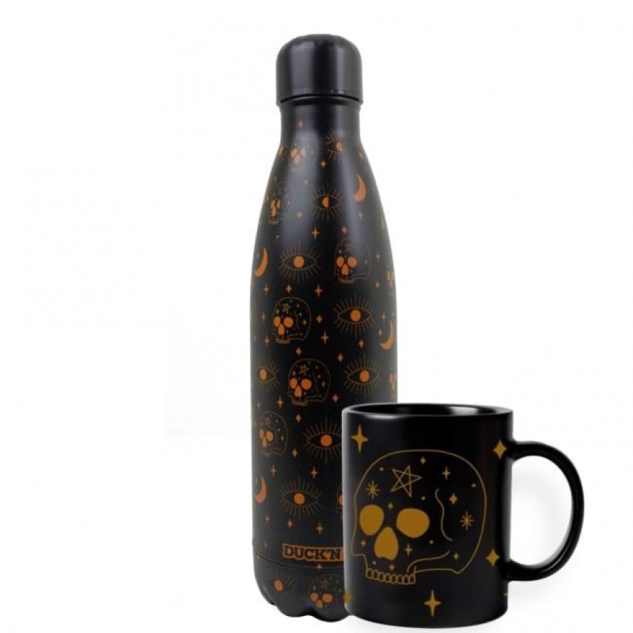 The & Cafe Ardtime Mugs | Coffret Bouteille Isotherme Et Mug Motifs T00Eate De Mort Duck'N