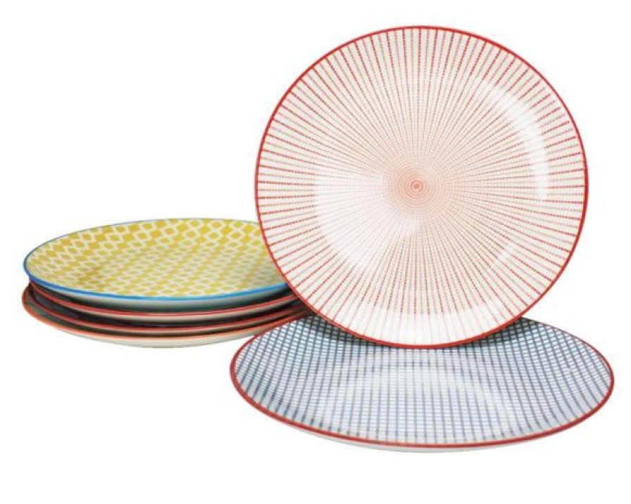 Assiettes Ardtime Grandes Assiettes | Lot De 6 Grandes Assiettes Design 1, Sabae